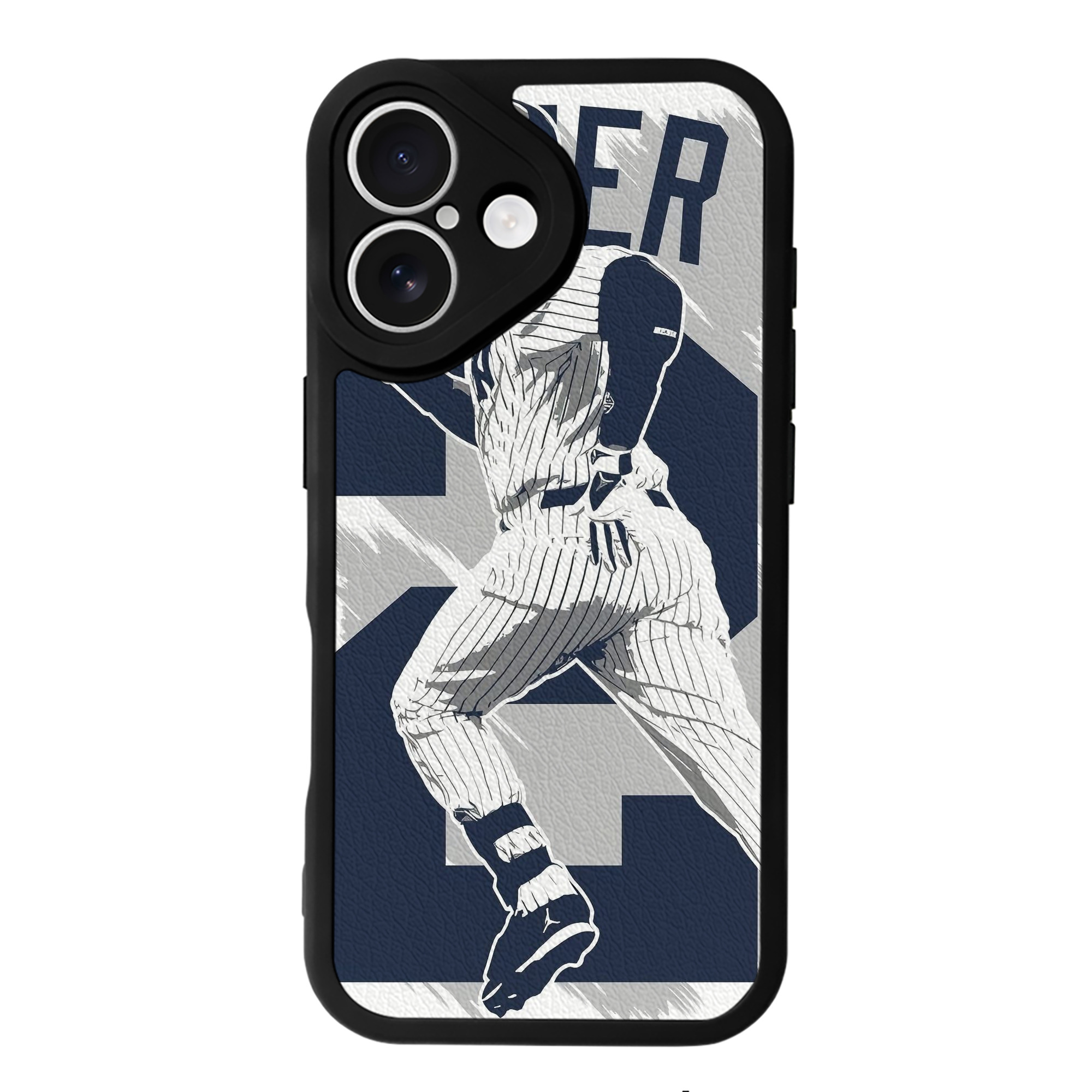 Derek Jeter 113 IPhone 16 Silicone Leather Case – UV Print, Lambskin Texture – Perfect Fit, Wireless Charging Compatible, Scratch Resistant, Precise Cutouts – Stylish Protection For IPhone 16